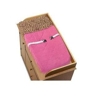  Cheetah Girl Pink and Brown Changing Pad Cover: Baby