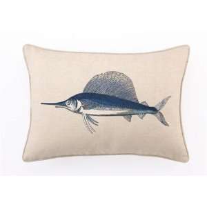  Marlin Embroidered Pillow 14x20: Home & Kitchen