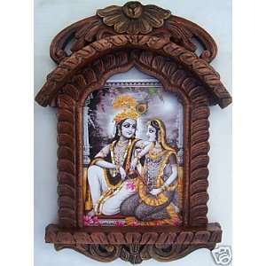  Radha, Krishna Enjoying, Painting in Jarokha made with 