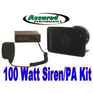 Assured Performance 100 Watt Police Tone 5 Sound Siren + PA Microphone 