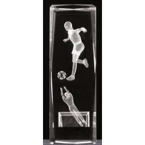   Crystal 6x2x2 Soccer Player + 3 Led Light Stand 