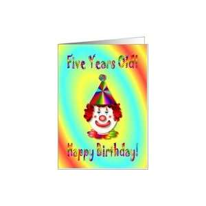  Birthday Five Year Old   Clown Card Toys & Games