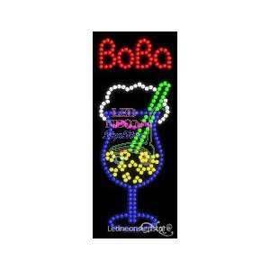  Boba redLogo vertical LED Sign 27 inch tall x 3.51 inch 