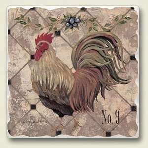  Iron Gate Rooster Absorbastone New Tumbled Stone Trivet 