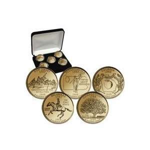 1999 24K Gold Plated State Quarters: Sports & Outdoors