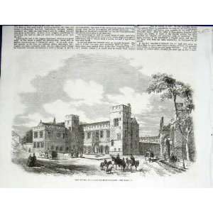  New School Buildings Eton College Antique Print 1862: Home 