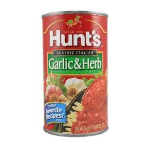 Hunts Garlic & Herb Spaghetti Sauce, 26: Grocery & Gourmet Food