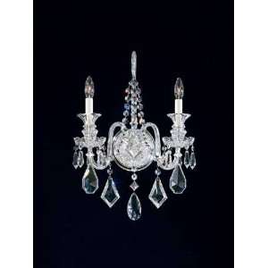 Schonbek 5702CL Silver / Clear Handcut Hamilton Crystal Two Light Up 