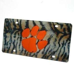  Clemson Tiger Print License Plate: Sports & Outdoors