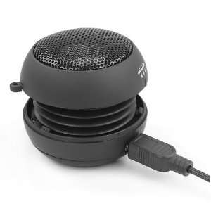  Mini Portable Travel Hamburger Speaker Black: MP3 Players 