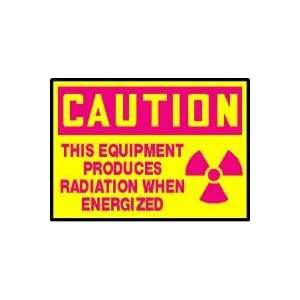 CAUTION Labels THIS EQUIPMENT PRODUCES RADIATION WHEN ENERGIZED (W 