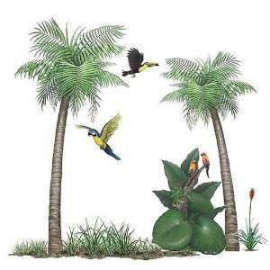  Walls of the Wild Palm Tree Sticker Mural: Home & Kitchen