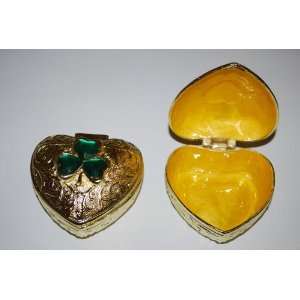  Gold Heart Shaped Jewellery Box 