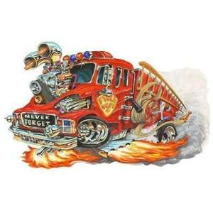  24 *Firebreather* Fire Truck Car Wall Graphic Full Color 