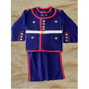 5850 2pc Marine Corps Boys Dress Blues Uniform Top and Pant SIZE: 3 6 