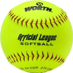 Worth YWCS11S 11 Inch Official Softball League Stamped Optic Yellow 4 