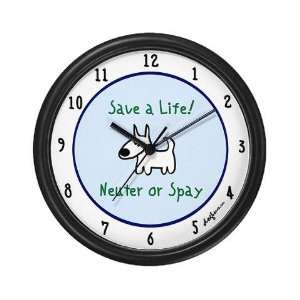  Save a Life Spay Neuter Pets Wall Clock by CafePress 