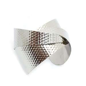   Metal Cuff ; 2.75 W; Silver Textured Metal; Bends To Fit: Jewelry