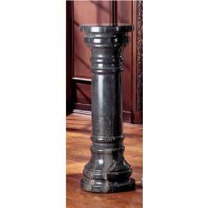  40h 145lbs Solid Marble Black Column Pedestal: Home 