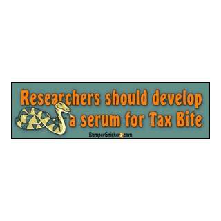   For Tax Bite   funny bumper stickers (Large 14x4 inches): Automotive