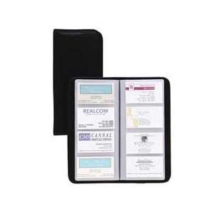   Business Card Book Holds 160 2 x 3 1/2 Cards, Black: Office Products