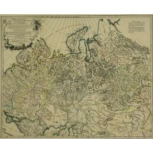  Antique Map of Europe: Russia, 1752: Home & Kitchen