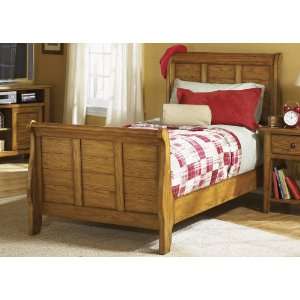   Grandpas Cabin Youth Full Sleigh Bed   176 BR12H/F/R: Home & Kitchen