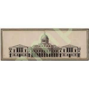  1791 Drawing of United States Capitol,Washington, DC