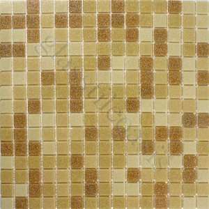   Cream/Beige Gem Blends Glossy Glass Tile   17947