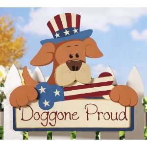 Doggone Proud Patriotic July 4Th Outdoor Fence Topper By Collections 