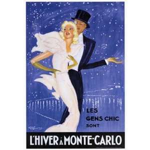  LHiver a Monte Carlo by Jean Gabriel Domergue   43 3/4 x 