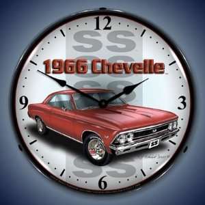  1966 SS Chevelle Lighted Wall Clock: Home & Kitchen