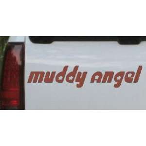 Brown 56in X 11.1in    Muddy Angel Off Road Car Window Wall Laptop 