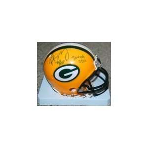 Superbowl XLV   Mini Helmet Hand Signed By Aaron Rodgers   Green Bay 