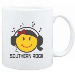 Mug White  Southern Rock   female smiley  Music: Sports 