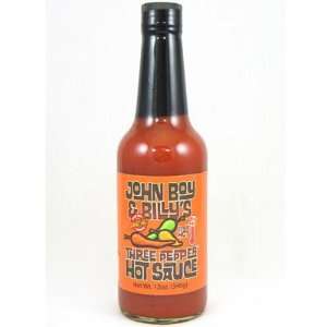 Johnboy & Billys Extra Hot Three Pepper Hot Sauce:  