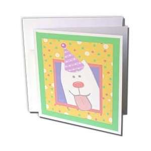   Cute Dogs, Party Hats   Greeting Cards 6 Greeting Cards with envelopes