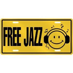   LISTEN FREE JAZZ  LICENSE PLATE SIGN MUSIC