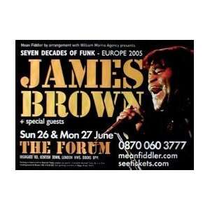 JAMES BROWN London Forum 26/27th June 2005 Music Poster 