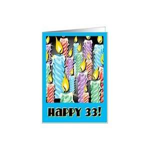  Sparkly candles  33rd Birthday Card Toys & Games