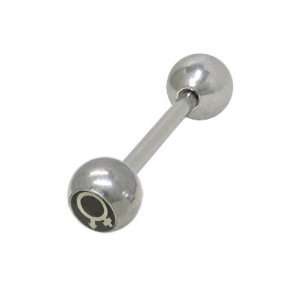  Male Female Symbol Logo Surgical Steel Barbell Tongue Ring 