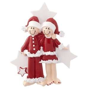  Santa Couple Christmas Ornament: Home & Kitchen