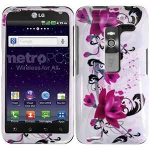  Purple Lily Hard Case Cover for LG Esteem MS910 Revolution 
