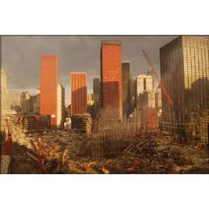  World Trade Center after Terrorist Attack   24x36 Poster 