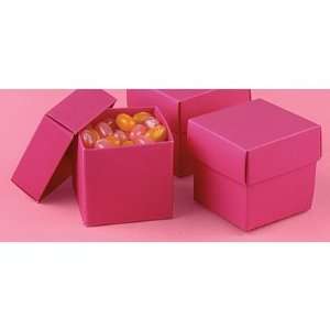  Fuchsia 2x2x2 2 Piece Favor Boxes   pack of 25: Everything 