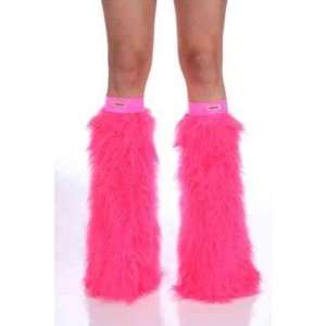  Hot Pink Faux Fur Fuzzy Furry Legwarmers 