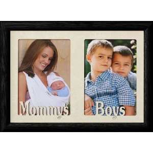  7x10 MOMMYS BOYS ~ 5x7 Two Opening BLACK Frame ~ Great 