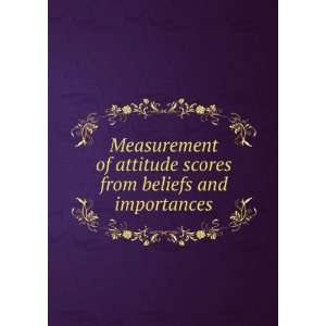  Measurement of attitude scores from beliefs and importances 