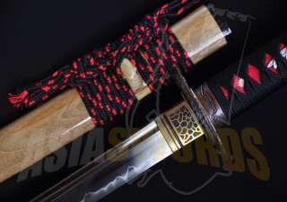   Tang 1095 Clay Tempered Steel Japan Samurai Katana Sword #213  
