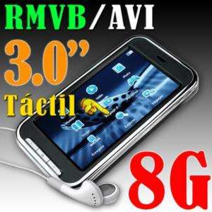New 3.0 8GB  MP4 MP5 FM Touch Screen RMVB AVI  